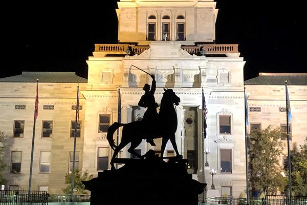 The front of the state capital in Helena, MT